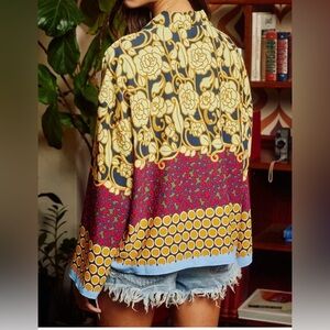 Bucket list women’s button front long sleeve top Size S